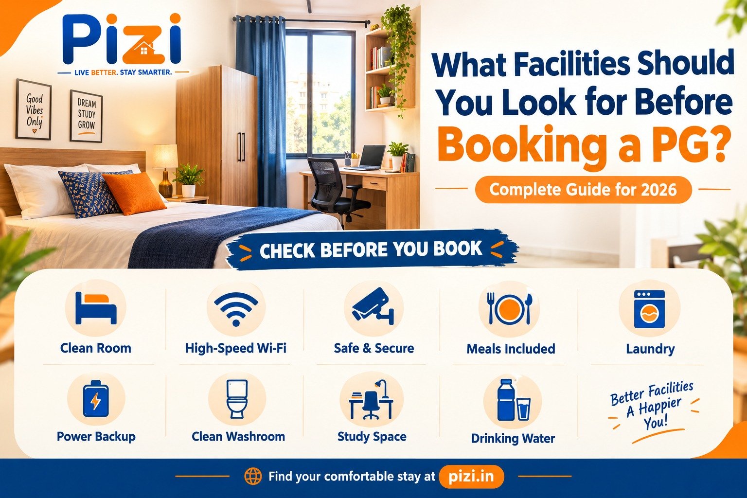 What Facilities Should You Look for Before Booking a PG? A Complete Guide for 2026